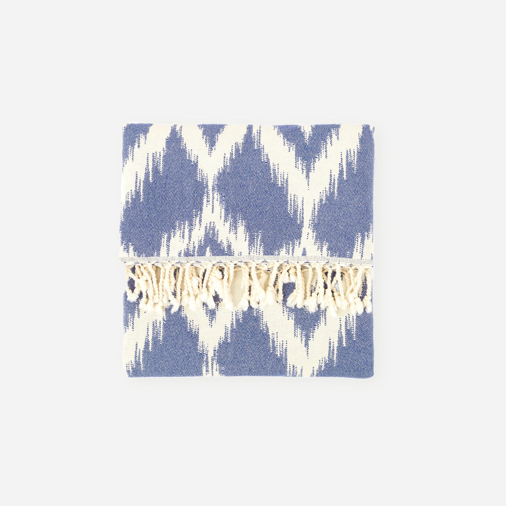 Indigo Ikat Throw