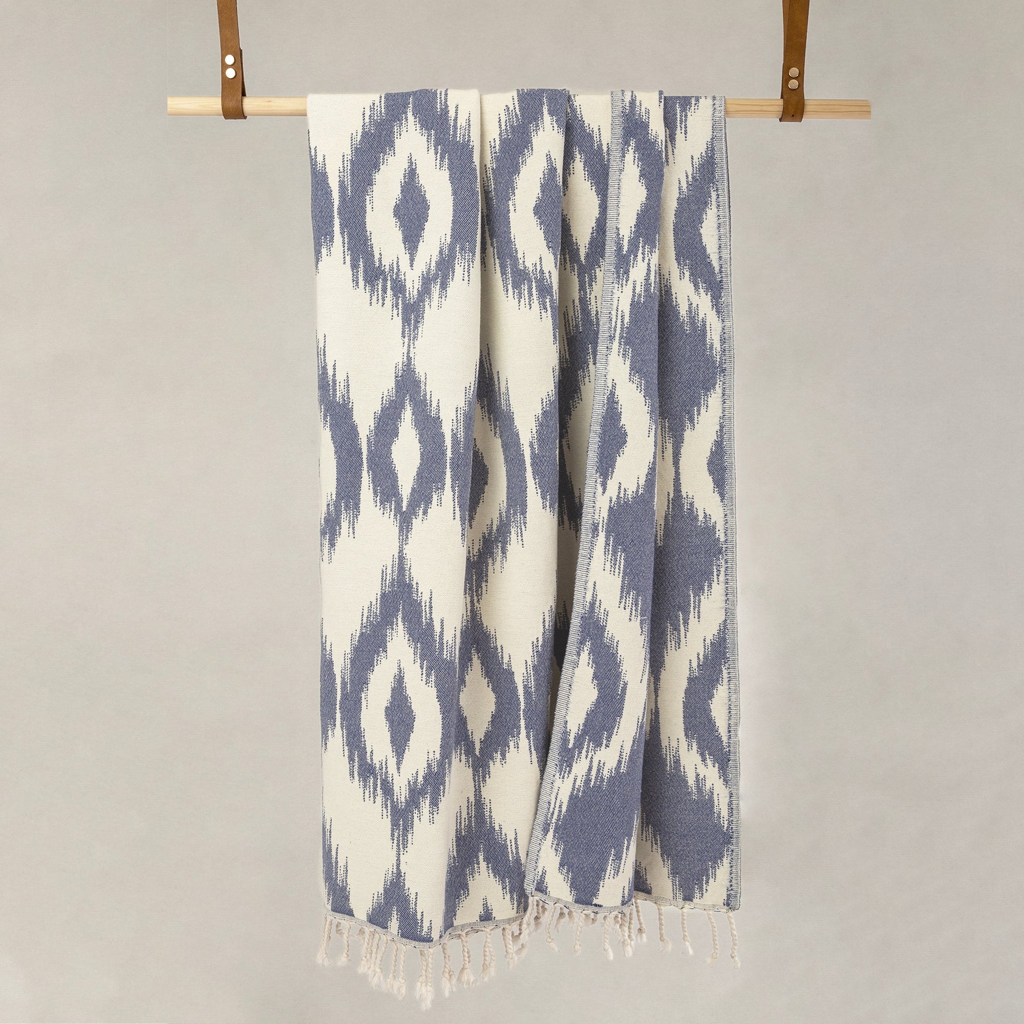 Indigo Ikat Throw