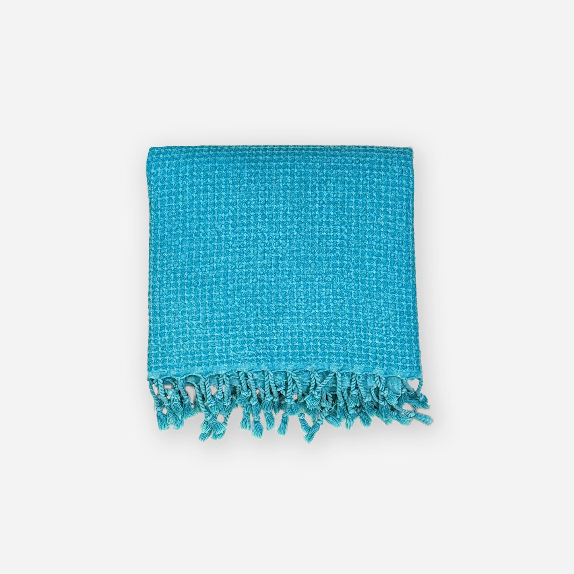 Glacier Blue Waffle Knit Towel